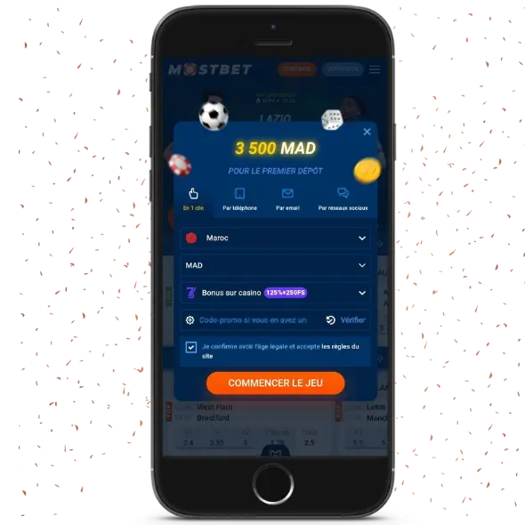 Sign up through the Mostbet application in Morocco.